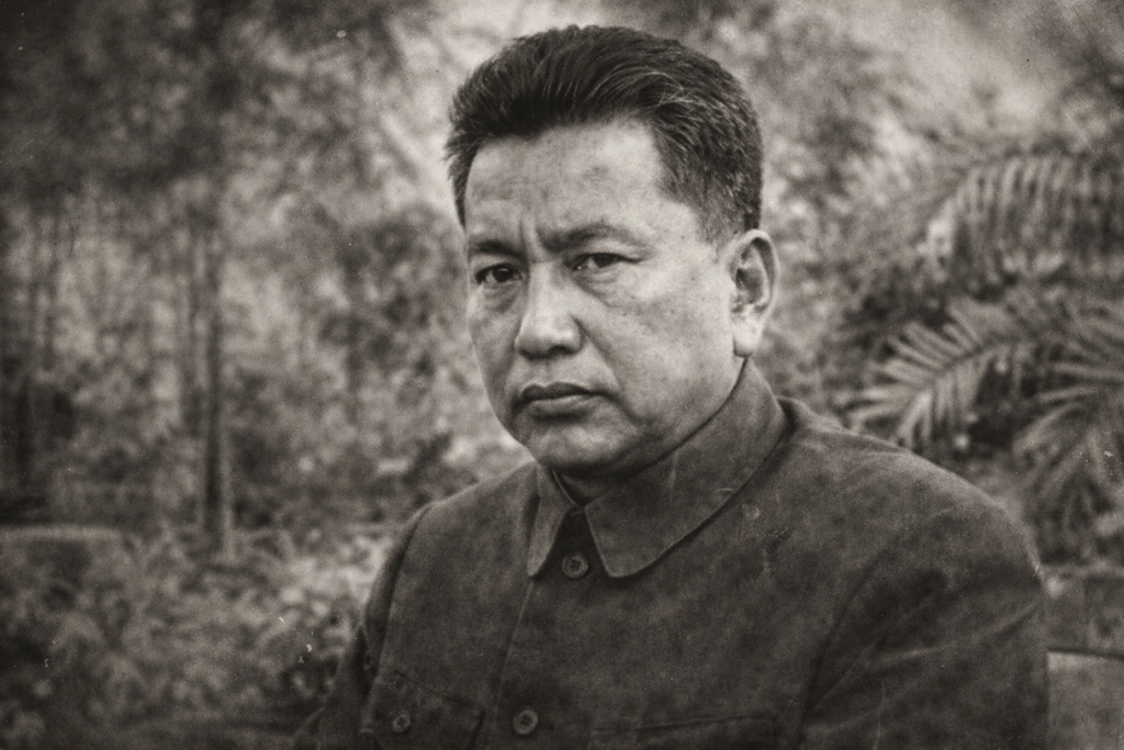 पोल पॉट कंबोडिया का तानाशाह ब्लैक एंड व्हाइट पुरानी तस्वीर